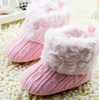 Infants Crochet Knit Fleece Boots